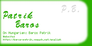 patrik baros business card